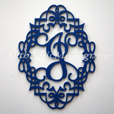 G.DeBrekht 91307P-18 Single Letter Classic Frame Painted Wooden Monogram