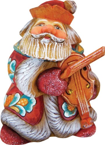 Picture of GDeBrekht 517638 Mini Violin Santa Figurine- 4 in.