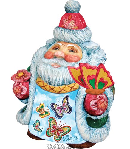 Picture of GDeBrekht 533411 Illustrated Santa With Butterflies