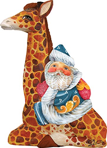 GDeBrekht  Santa On Giraffe Figurine Ornament