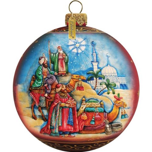 GDeBrekht 3.5 in. Three Kings Glass Ball Ornament