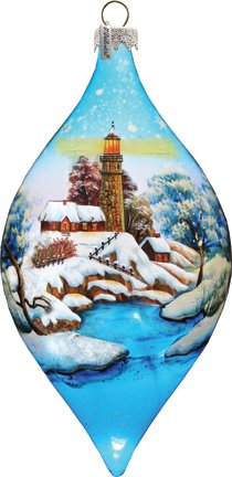 GDeBrekht Lighthouse Glass Ornament Drop