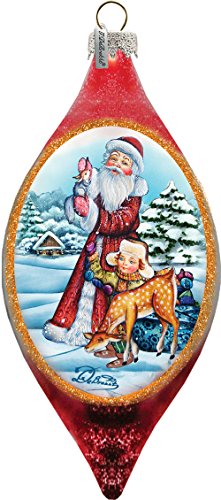 GDeBrekht 757-005 Santa Kids Cut Glass Ornament Drop