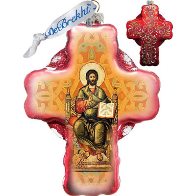 GDeBrekht 758005 Jesus Cross Glass Ornament