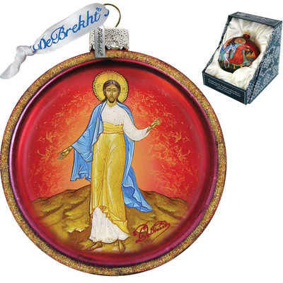 GDeBrekht 764-005 Jesus Cut Ball Glass Ornament