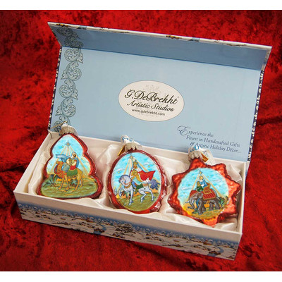 GDeBrekht 770102S3 Three Kings Glass Ornaments- Set Of 3