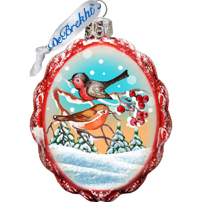 GDeBrekht 771015 Singing Love Birds Glass Ornament