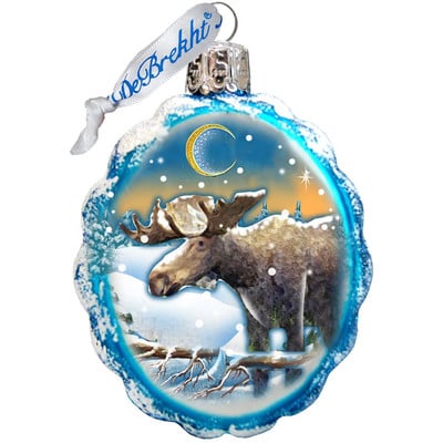 GDeBrekht Moose Glass Ornament