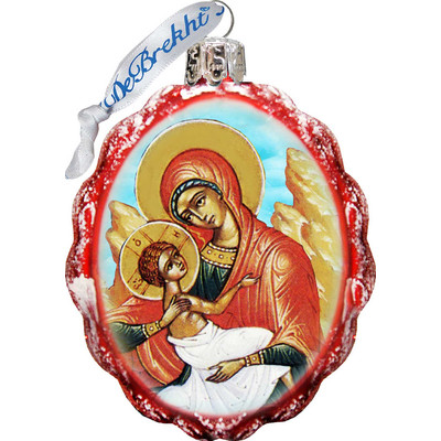 GDeBrekht 772013 Virgin Mary With Jesus Glass Ornament
