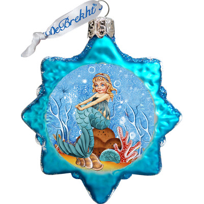 GDeBrekht 775480 Mermaid Coastal Glass Ornament