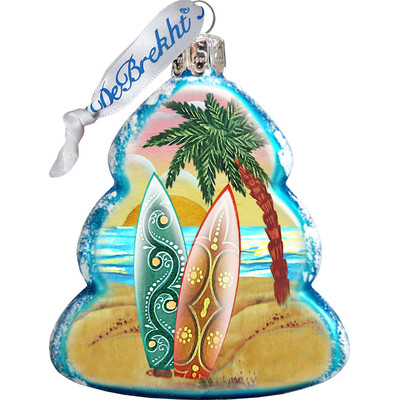 GDeBrekht 776274 Tree Board Coastal Glass Ornament
