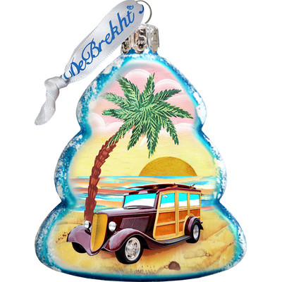 GDeBrekht  Car Woody Glass Ornament