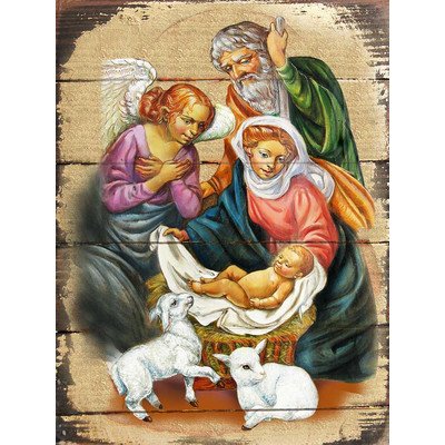 GDeBrekht 85020-08 Nativity Block Wooden Art-Board- 8 x 6 in -  G. DeBrekht Artistic Studio