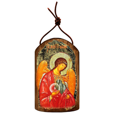 GDeBrekht  Inspirational Icon Saint Michael Wooden Ornament