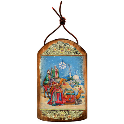 GDeBrekht Inspirational Icon Three Kings Wooden Ornament