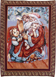 GDeBrekht Checking It Twice Christmas Hand-Woven Tapestry