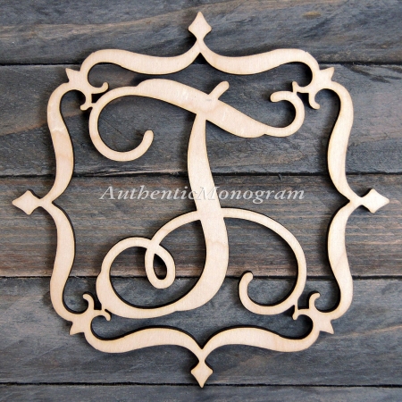 G.DeBrekht 91309P-12 Single Letter Filigree Frame Painted Wooden Monogram