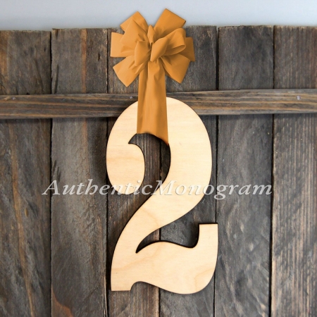 G.DeBrekht 91512R-12 No. 2 Painted Wooden Monogram