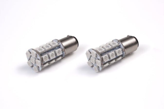 1157 SMD LED Brake & Tail Light Bulb - Amber