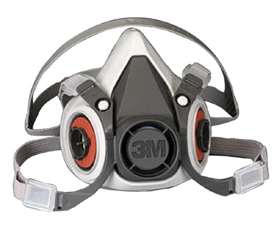 Picture of 3M6200 6000 Series Respirator Facepiece Medium&#44; Most Common&#44; No Eye Protection