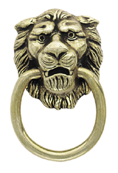 Picture of A00888 AE Amerock Traditional Classics 1.38 in. Lion Head Ring Pull&#44; Antique English