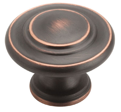 Picture of A01586 ORB Amerock Inspirations 1.38 in. Cabinet Knob&#44; 3-Ring Design&#44; Oil Rubbed Bronze