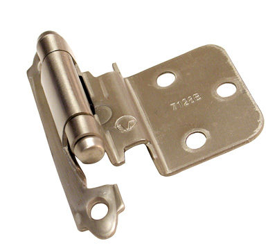 Picture of A07128 G10 Amerock Decorative 0.38 in. Inset Self Closing Cabinet Door Hinge&#44; Satin Chrome
