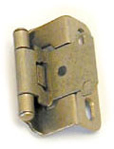 Picture of A07550 BB Amerock Decorative Half Wrap 0.5 in. Overlay Self Closing Cabinet Door Hinge- Burnished Brass Pair
