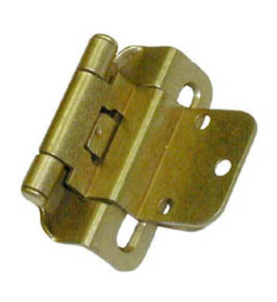 Picture of A07565 BB Amerock Decorative Half Wrap 0.38 in. Inset Self Closing Cabinet Door Hinge- Burnished Brass