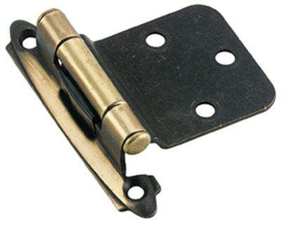 Picture of A07630 AE Amerock Decorative 30 Degrees Reverse Bevel Self Closing Cabinet Door Hinge- Antique English