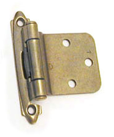 Picture of A07630 BB Amerock Decorative 30 Degrees Reverse Bevel Self Closing Cabinet Door Hinge- Burnished Brass