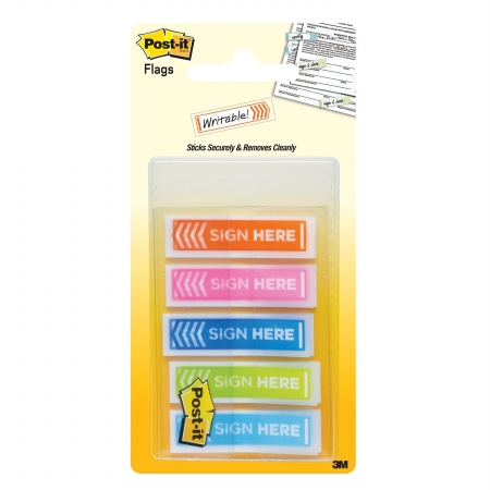Picture of 3M/Commercial Tape Div. Mmm684Shopbla Sticky note Message Flag&#44; Sign Here
