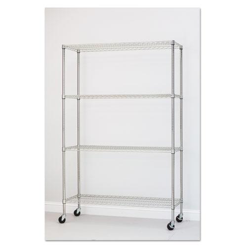 Picture of ALESW604818SR Complete Wire Shelving Unit W-Caster- Silver