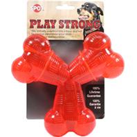 Picture of ETHICAL DOG-54007 Play Strong Rubber Trident Dog Toy  Silver
