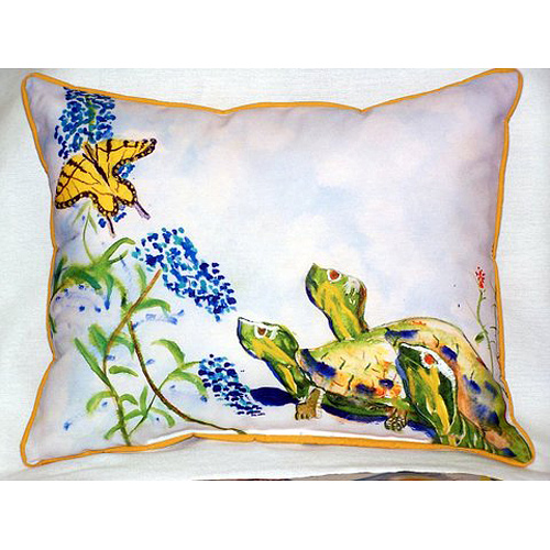 Turtles & Butterfly Large Indoor & Outdoor Pillow 16 x 20