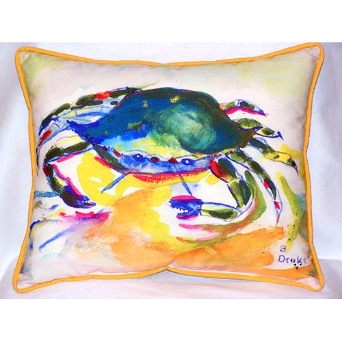 Green Crab Large Indoor & Outdoor Pillow 16 x 20