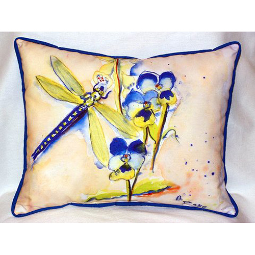 Blue Dragonfly Large Indoor & Outdoor Pillow 16 x 20
