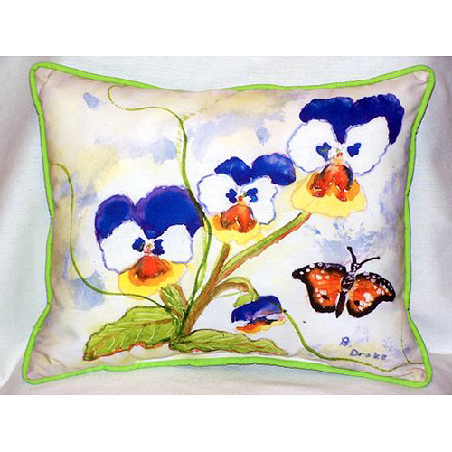 Pansies Large Indoor & Outdoor Pillow 16 x 20
