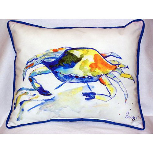 Yellow Crab Large Indoor & Outdoor Pillow 16 x 20