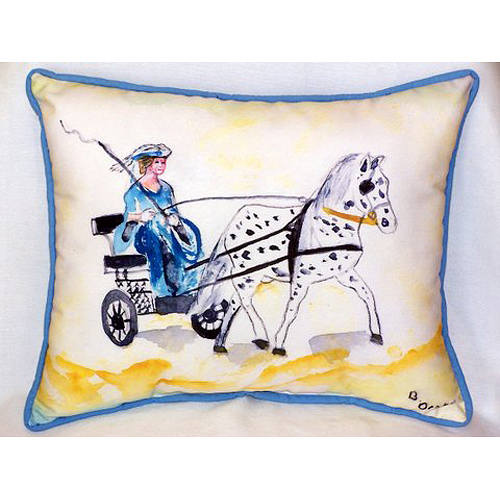 HJ516 Carriage & Horse Large Indoor & Outdoor Pillow 16 x 20 -  Betsy Drake