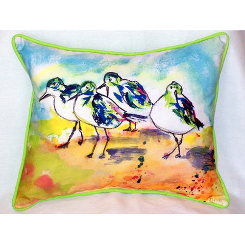 Sanderlings Large Indoor & Outdoor Pillow 16 x 20