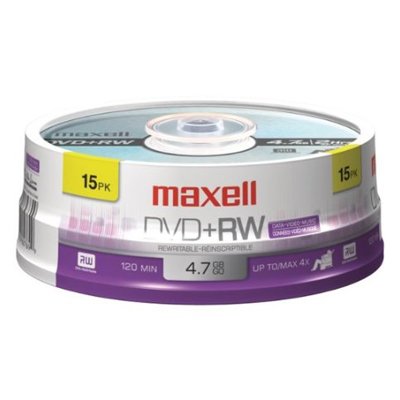 Picture of Maxell MAX634046 Disc&#44; DVD-RW&#44; 4.7GB&#44; 1&#44; Spindle