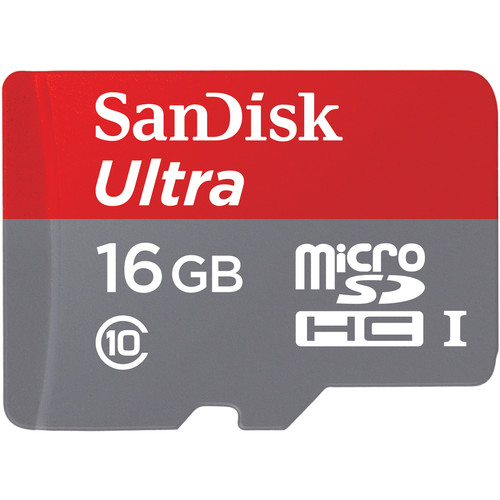 Picture of Sandisk SDSQUNC-016G-AN6IA Ultra Microsdhc Memory Card- 16GB- Class 10 And Uhs-I