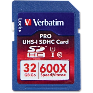 Picture of Verbatim VER98047 Pro 600X SDHC Memory Card - 32 GB
