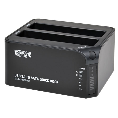 Picture of Tripplite U339-002 USB 3.0 Superspeed To Dual Sata External Hard Drive Docking Station