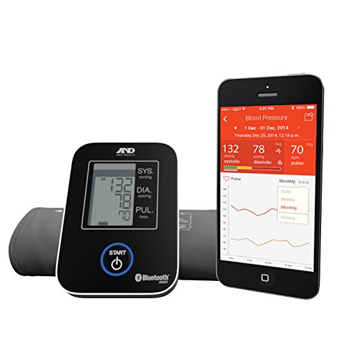 Picture of A&D UA651BLE Medical Deluxe Connected Blood Pressure Monitor  - Black