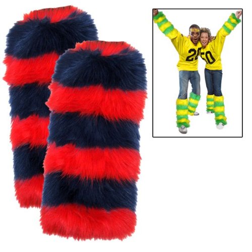 Picture of Leg Warmers 2 Pack Navy Blue/Red