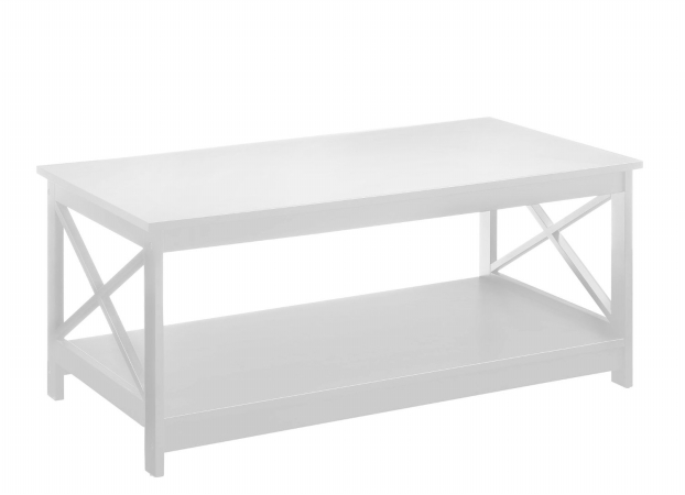 Picture of Convenience Concepts  203082W Oxford Coffee Table with Shelf  White