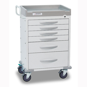 Picture of Cardinal Scale RC333369WHT Rescue Cart- White Frame With 6 White Drawers