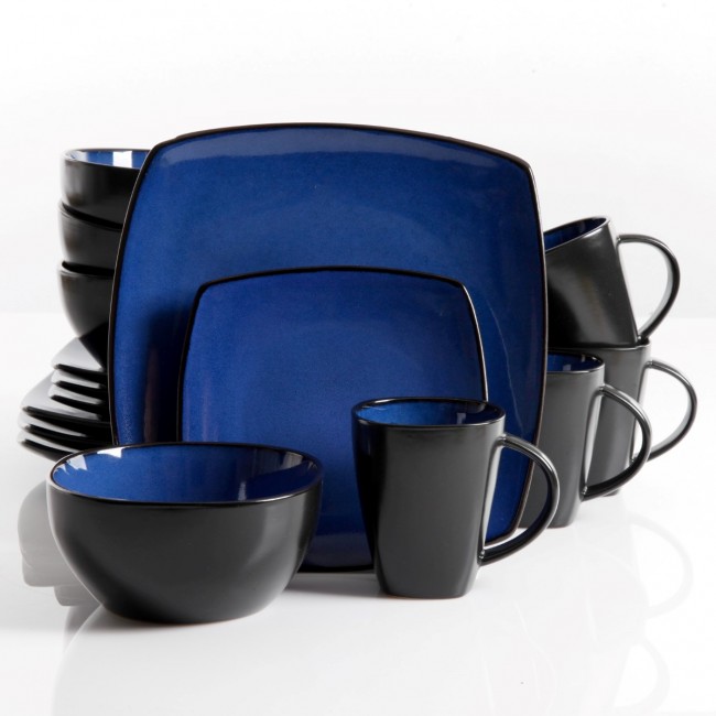 Picture of Gibson 68632.16 Home Soho Lounge Dinnerware Set- Blue